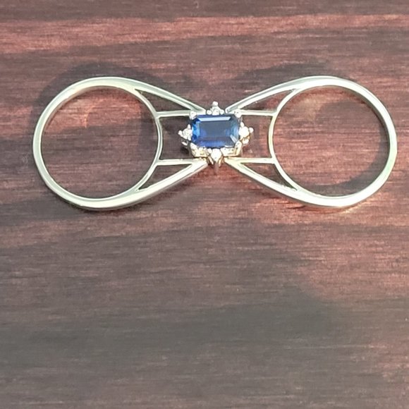 Karis Brand Ruby and Quartz and Sapphire and Quartz Reversable Ring Size 8 1/4 - Picture 4 of 9